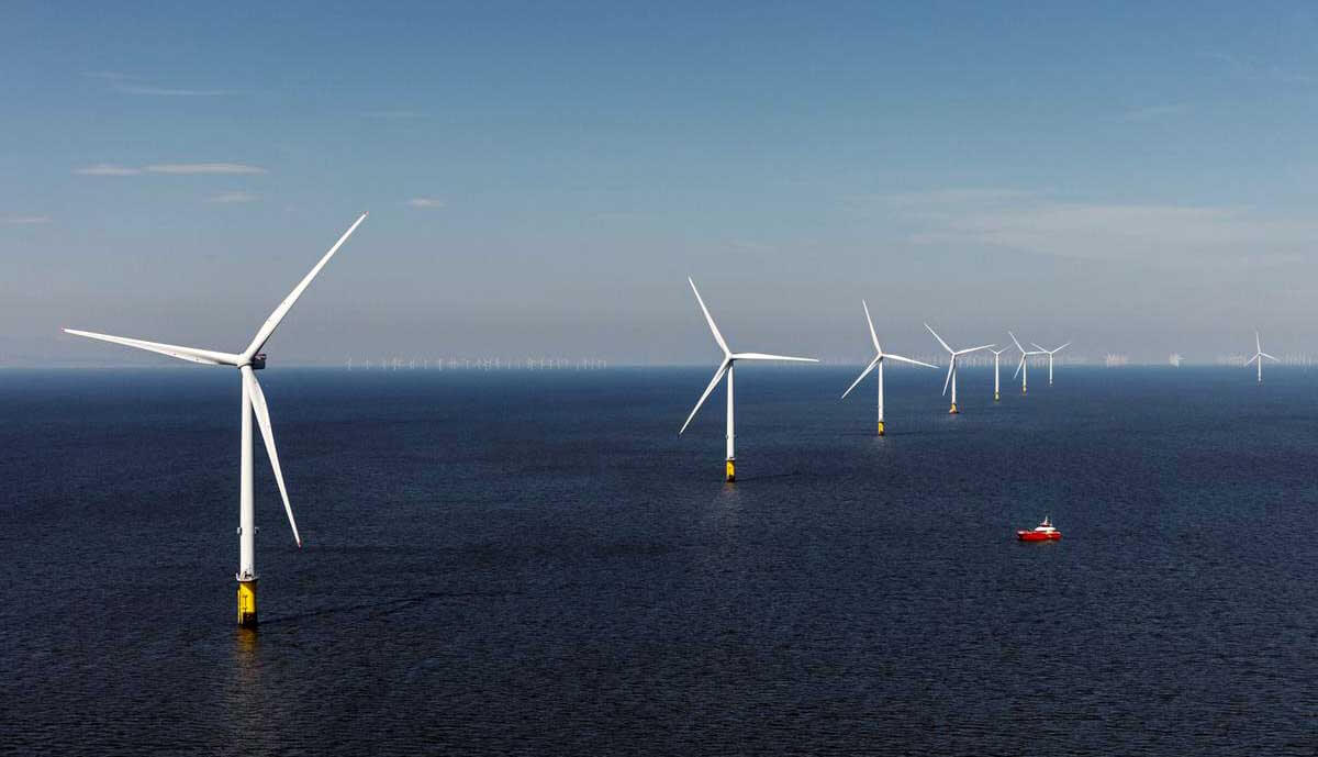 Parc d'éoliennes marines