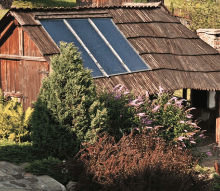 Panneaux solaires cabane