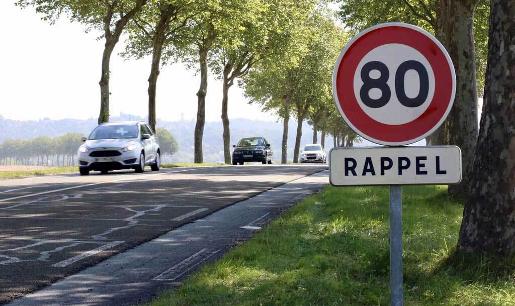 Panneau 80 km/h