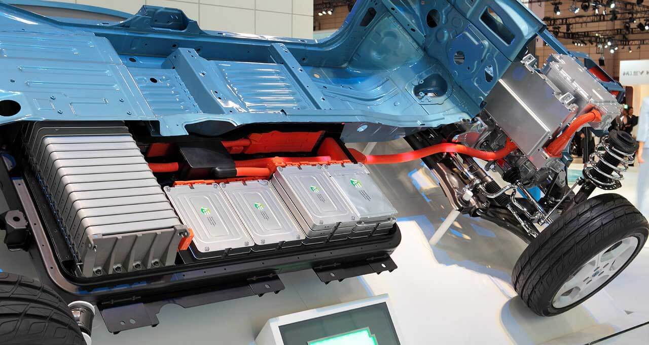 Les batteries lithium-ion d'une Nissan Leaf